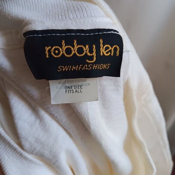 Vtg Single Stitch 80's OSFA T-shirt Robby Len Swim Top Abstract Graphic USA - Picture 4 of 11